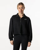Boxy Half Zip Black