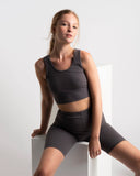 Body Crop Tank Slate