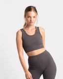 Body Crop Tank Slate