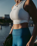 High Neck Bra White