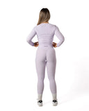 Rib Long Sleeve Crop Lavender