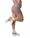 Rib Shorts Plum