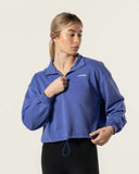 Boxy Half Zip Blue Iris