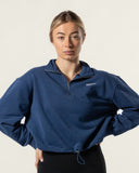 Boxy Half Zip Royal Blue