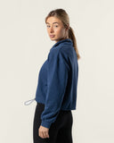 Boxy Half Zip Royal Blue