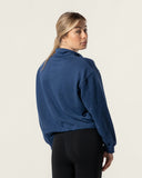 Boxy Half Zip Royal Blue