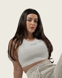 High Neck Bra White