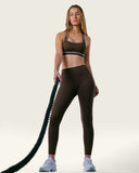 Side-Stripe Leggings Cocoa